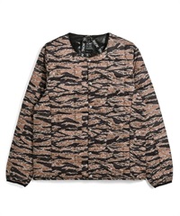 CREW NECK BUTTON DOWN JKT(BK-GOLD TIGERCAMO-M)