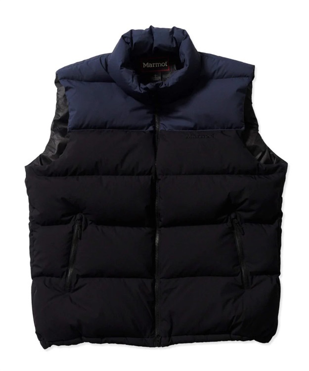 Down Sweater Vest(BLACK×NAVY-M)